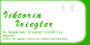 viktoria kriegler business card